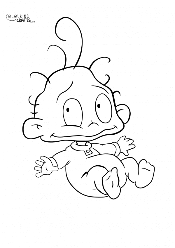 A drawing of Dill from Rugrats with a plain background to print and colour for free.