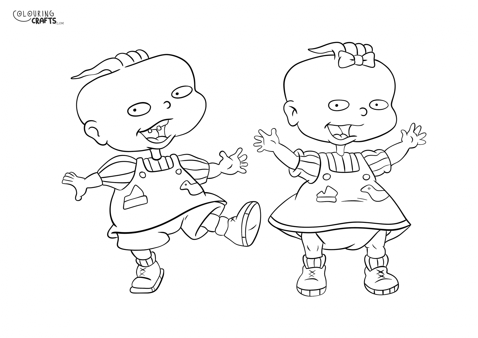 Phil And Lillian Rugrats Colouring Page - Colouring Crafts