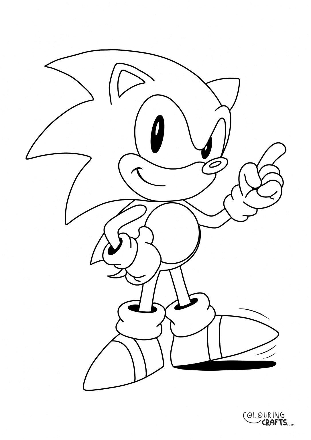 Sonic The Hedgehog Colouring Page - Colouring Crafts