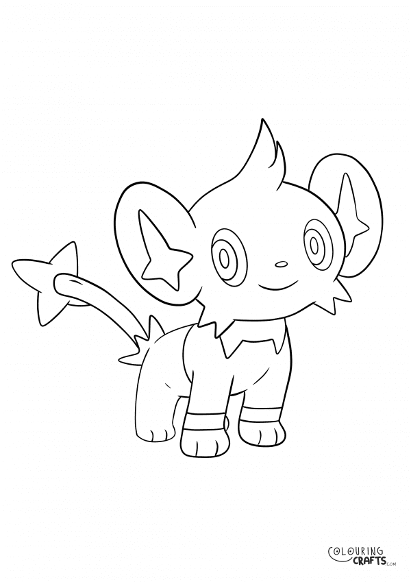 A drawing of Sphinx from Pokemon with a plain background to print and colour for free.