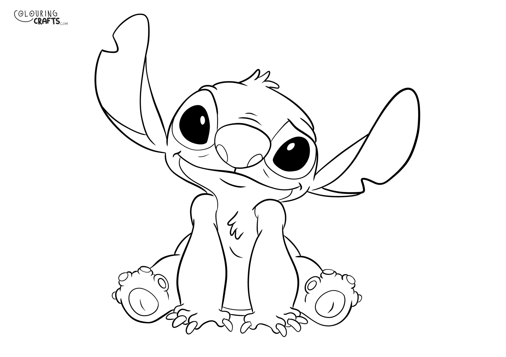 Stitch Colouring Page 1 - Colouring Crafts