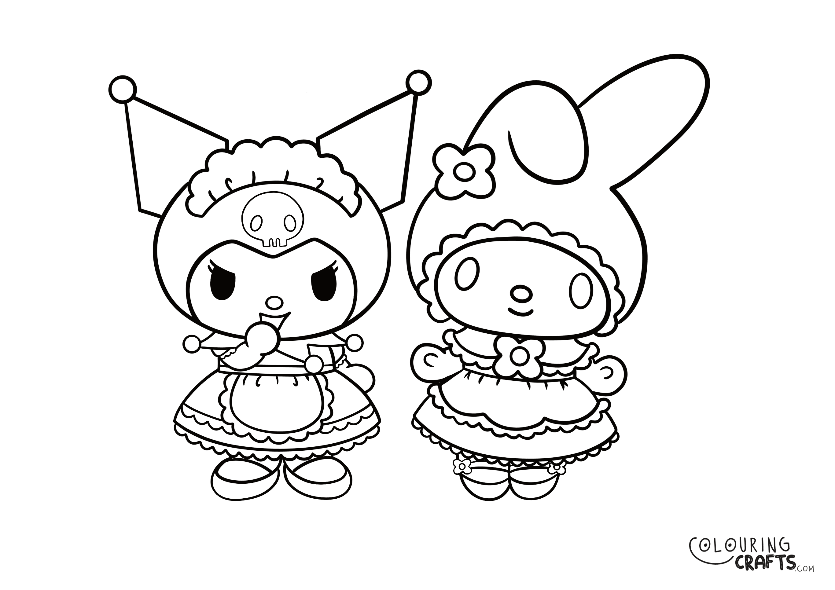 Kuromi And My Melody Hello Kitty Colouring Page Colouring Crafts Kuromi And My Melody Hello Kitty Colouring Page Colouring Crafts